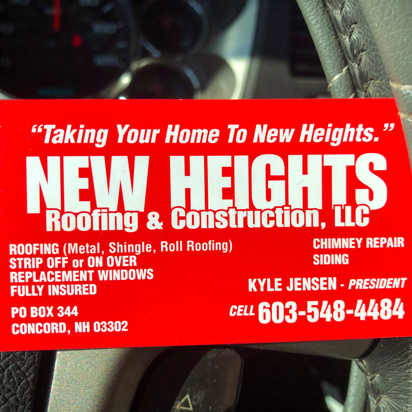 new height's roofing, concord, NH